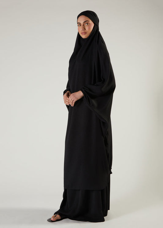 Khimar & Skirt Set Black