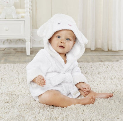 Kids animal hooded bathrobe cartoon cloak style cotton baby hooded towel robe, lightweight and breathable for kids