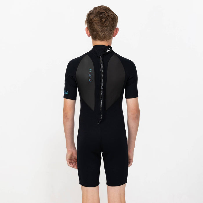Kid's Factor 2mm Short Sleeve Spring Suit Back Zip - Black
