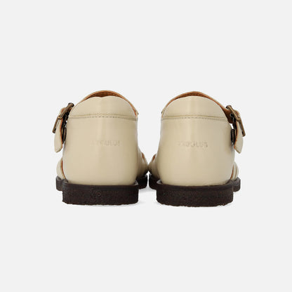 Kids Leather Woven Sandals - Buttermilk