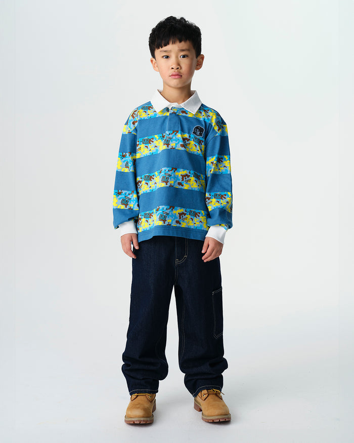 Kids Robot Camo Rugby Top