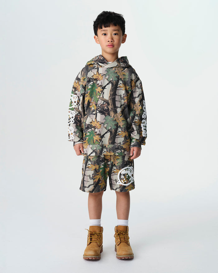 Kids Tree Camo Popover Hood
