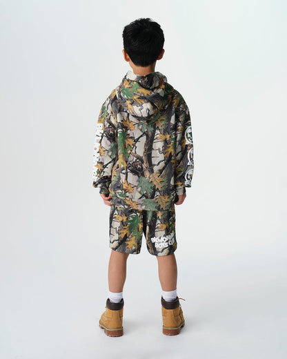 Kids Tree Camo Popover Hood