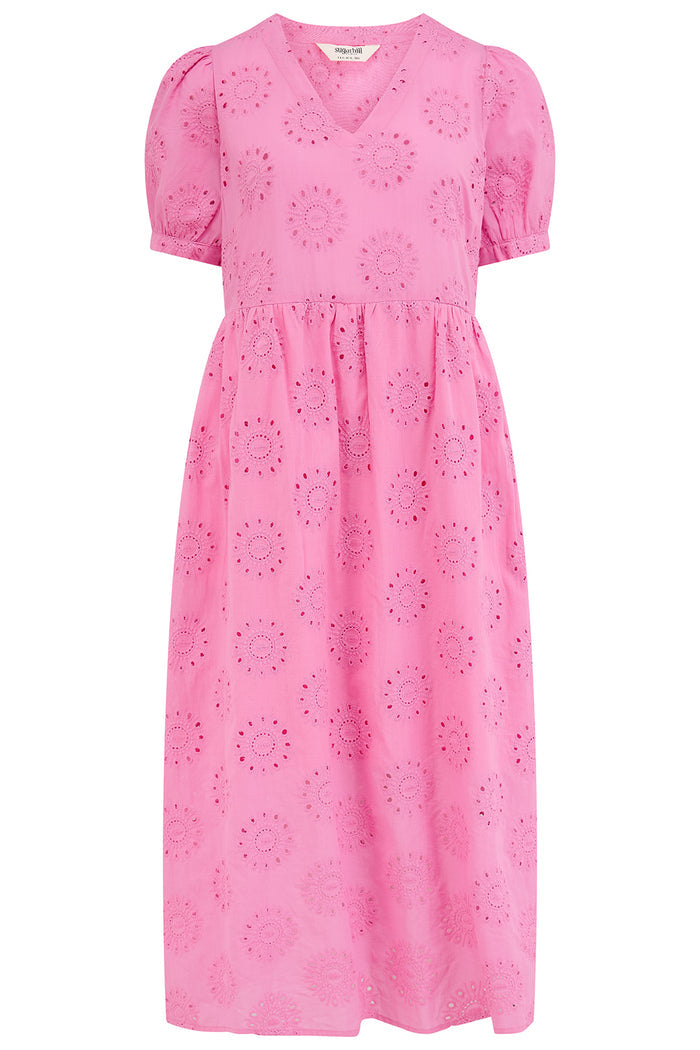 Kim Midi Smock Dress (Pink)