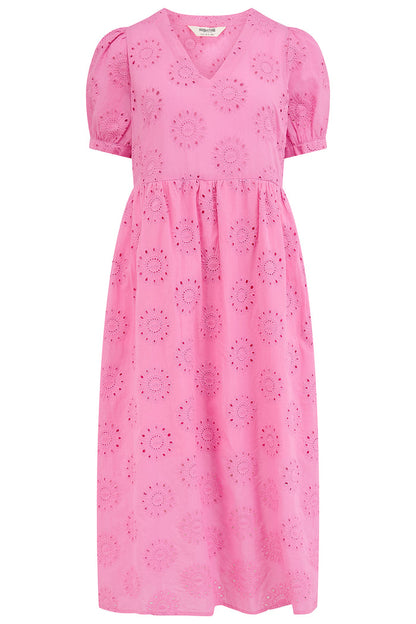 Kim Midi Smock Dress (Pink)