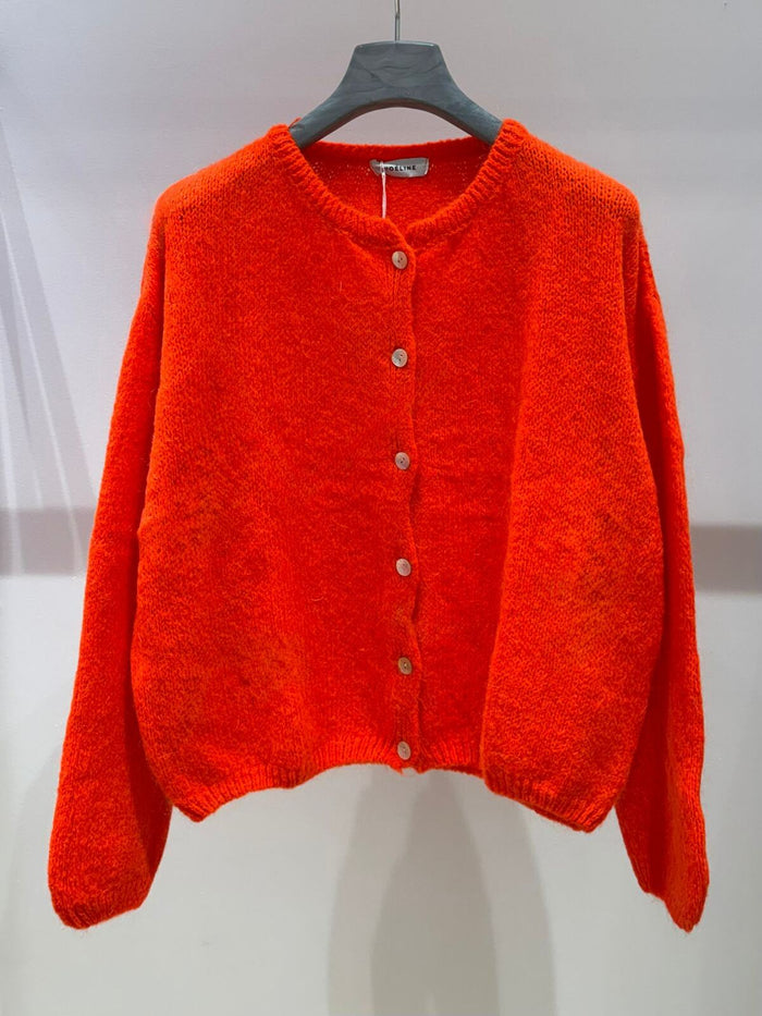 Kimmie Knit Cardigan (Orange Popsicle)