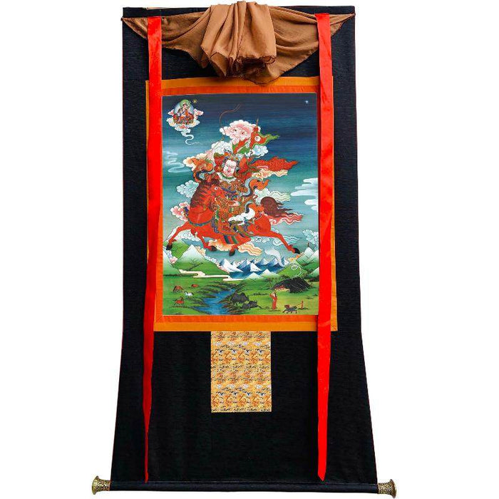 King Gesar - Tibetan thangka painting, view 8