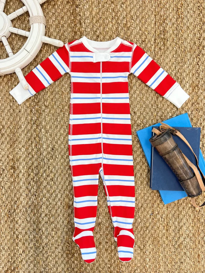 Knox’s Night Night Footed-Richmond Red Stripe
