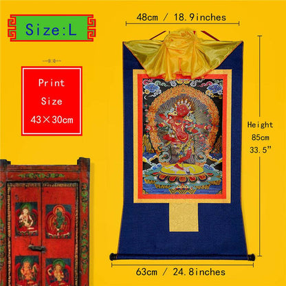 Kurukulla-Mother Buddha Kuru - Tibetan thangka painting, view 4