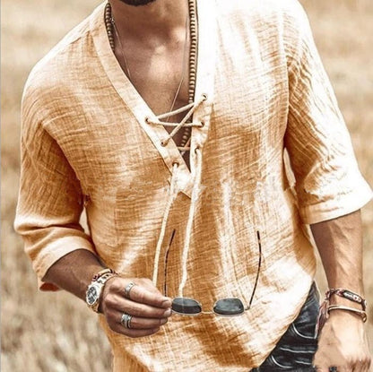 Lace Up Corn Men’s T-Shirt – Stylish & Comfortable
