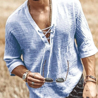 Lace Up Corn Men’s T-Shirt – Stylish & Comfortable