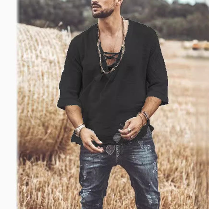 Lace Up Corn Men’s T-Shirt – Stylish & Comfortable