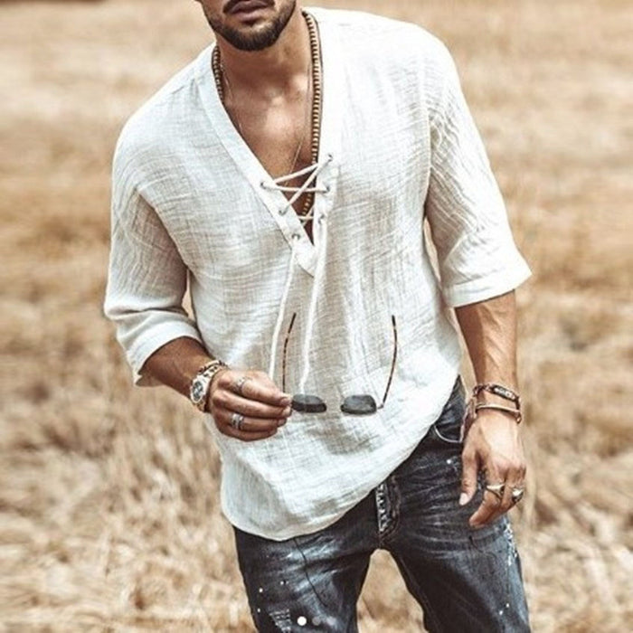 Lace Up Corn Men’s T-Shirt – Stylish & Comfortable