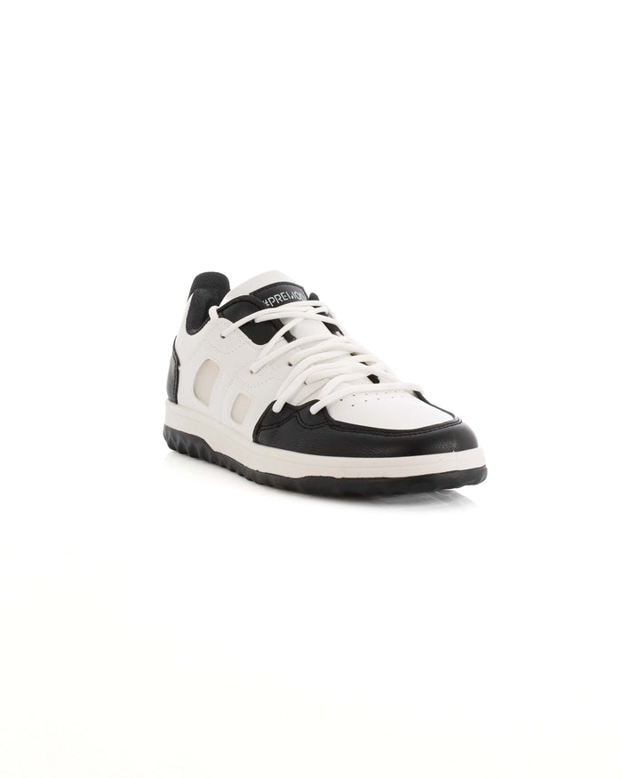 Lace-Up Leather Chunky Sneakers