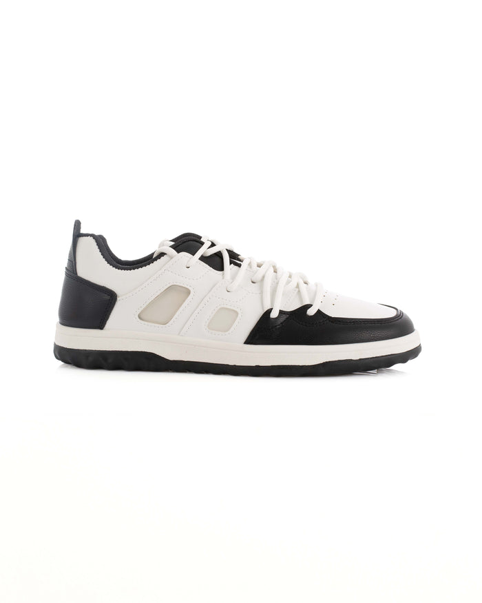 Lace-Up Leather Chunky Sneakers