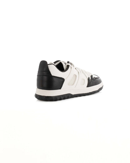 Lace-Up Leather Chunky Sneakers