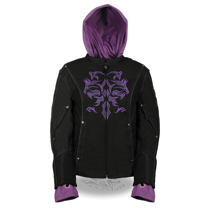 Ladies 3/4 Textile Jacket Reflective Tribal: Outside Features

Made of Durable 1300D Nylon Textile Material
Front Zipper Clos