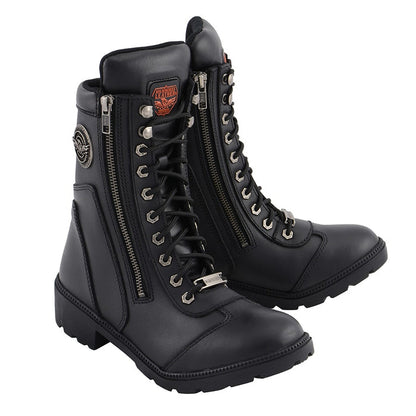 Ladies 9" Double Zipper Boot: Full Grain Premium 2