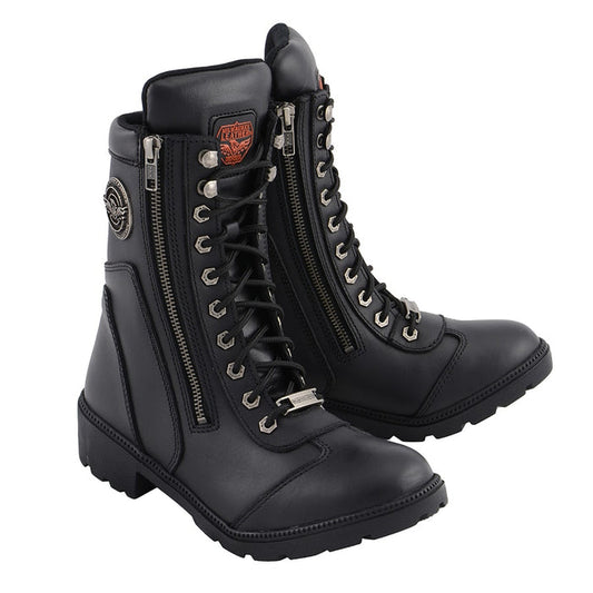 Ladies 9" Double Zipper Boot: Full Grain Premium 2