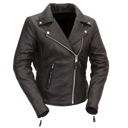 Ladies Allure Jacket Black: Features:

Soft Milled Cowhide 1