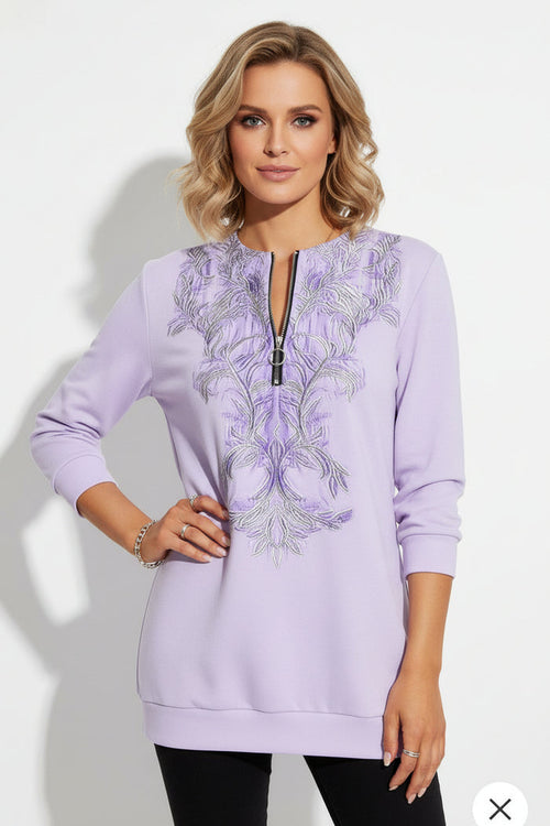 Ladies Christmas sweatshirt for women with fleece construction, long sleeves and loose fit shown for seasonal outfit styling.