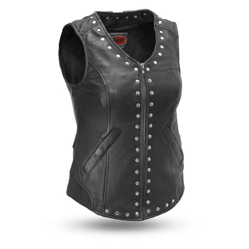 Ladies Empress Vest: The Empress is for those who want some serious style points - the rivets and corset back lining make thi