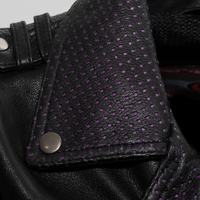 Ladies Iris Jacket Black: Iris - Women's Motorcycle Leather Jacket
The Iris jacket is a classic, motorcycle style jacket with