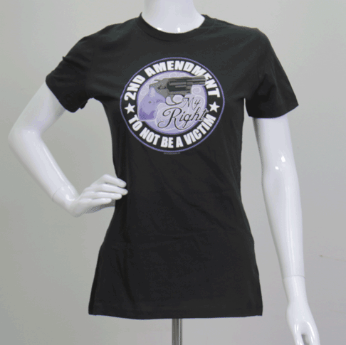 Ladies Not A Victim Shirt: Description
2nd Amendment My Right To Not Be A Victim Black Ladies T-Shirt