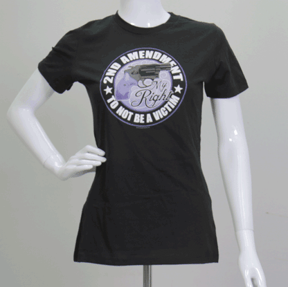 Ladies Not A Victim Shirt: Description
2nd Amendment My Right To Not Be A Victim Black Ladies T-Shirt