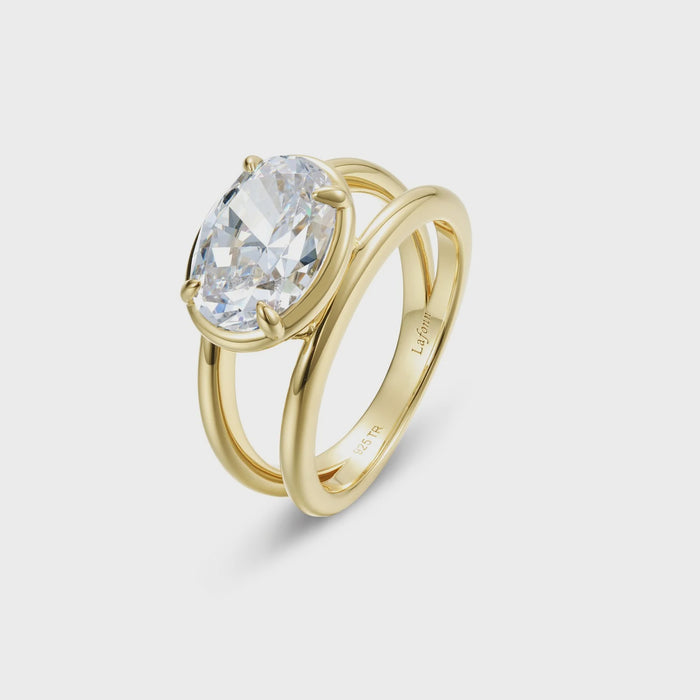 Lafonn Floating Oval Split Shank Ring