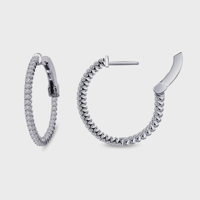 Lafonn Silver 20 mm Hoop Earrings