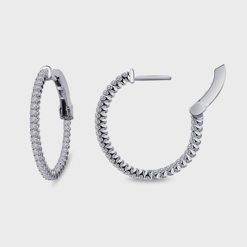Lafonn Silver 20 mm Hoop Earrings