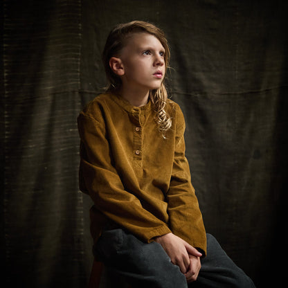 Larch Baby & Kids Shirt - Cotton Corduroy - Copper