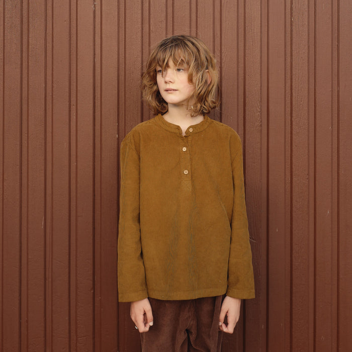 Larch Baby & Kids Shirt - Cotton Corduroy - Copper