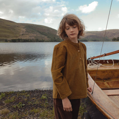 Larch Baby & Kids Shirt - Cotton Corduroy - Copper