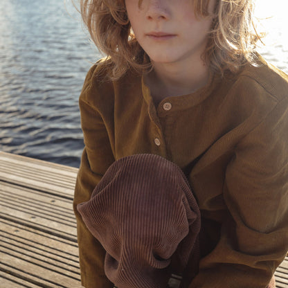 Larch Baby & Kids Shirt - Cotton Corduroy - Copper