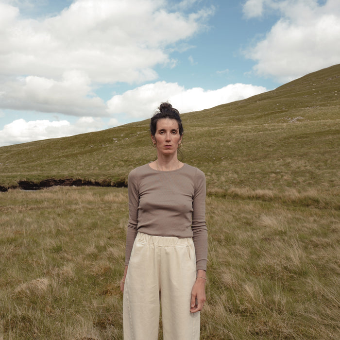 Lark Women's Top - Cotton Pointelle - Timber