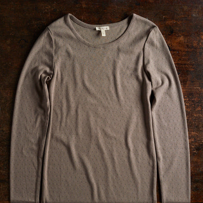 Lark Women's Top - Cotton Pointelle - Timber
