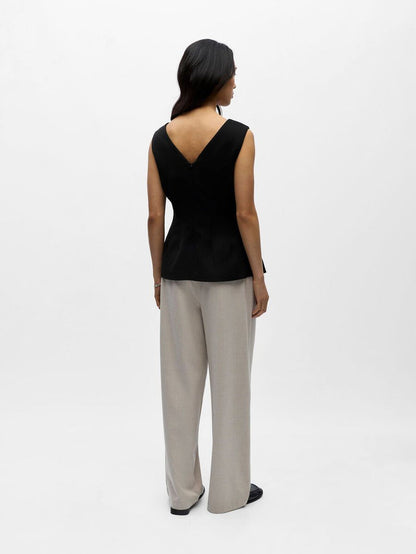 Layla Peplum Top (Black)