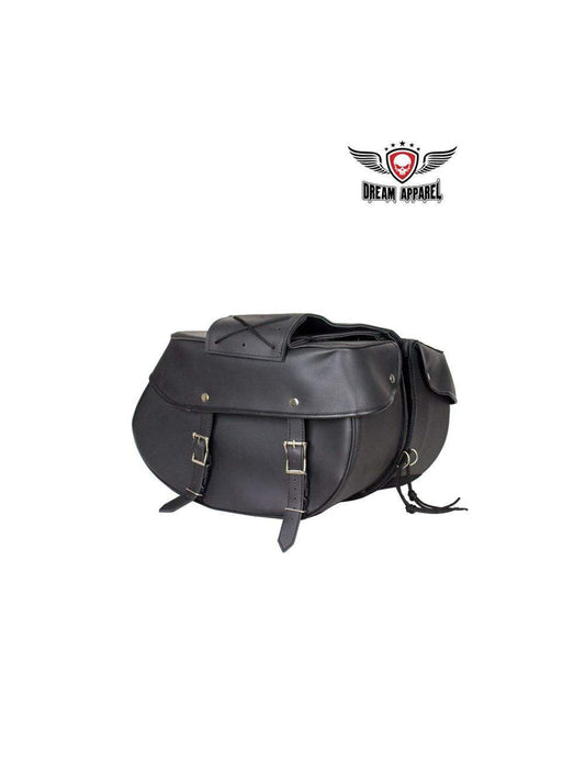 Leather Saddlebag 4003: Features:

Leather saddlebag
Dimensions: 12" x 8" x 14"
Universal Fitting
Each compartment has a zipp