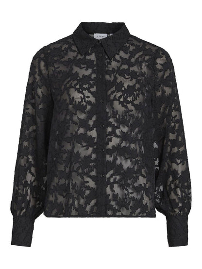Lema Lace Shirt (Black Beauty)