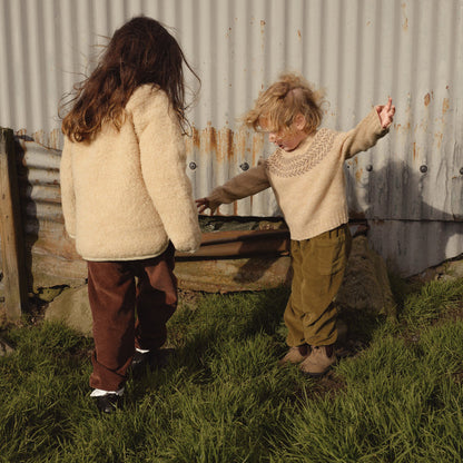 Linden Baby & Kids Trousers - Cotton Corduroy - Seaweed