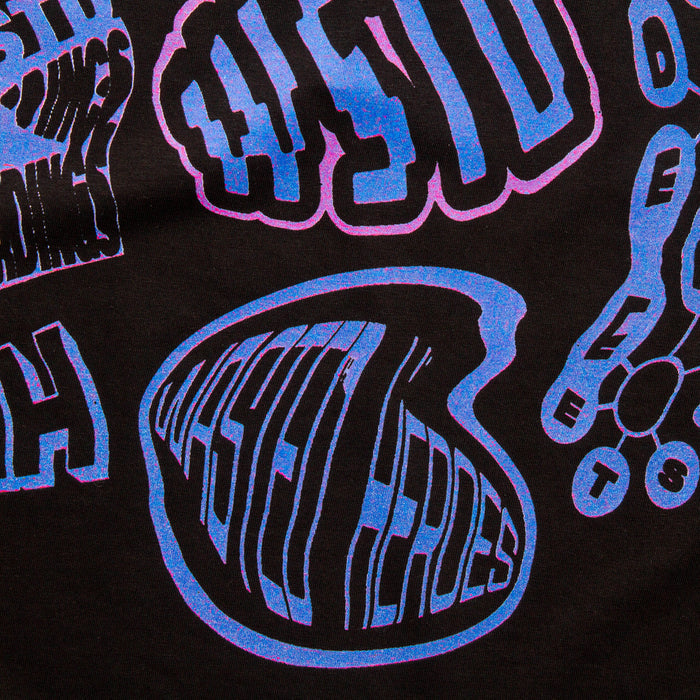 Liquid Logo Back Print - Tshirt - Black