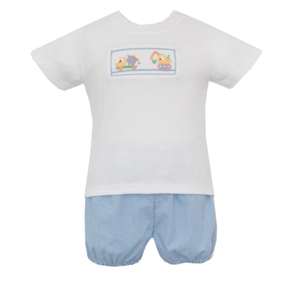 Little Loader Smocked Bloomer/Short Set
