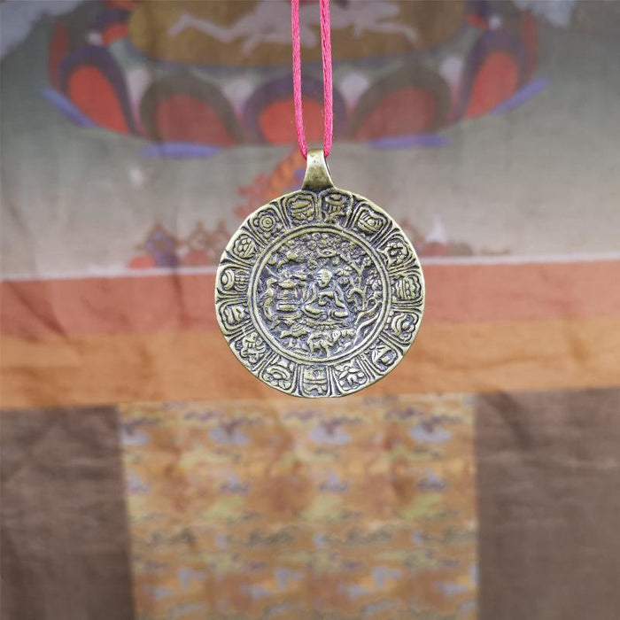 Longevity Melong 1.57" - Tibetan Buddhist art, view 8