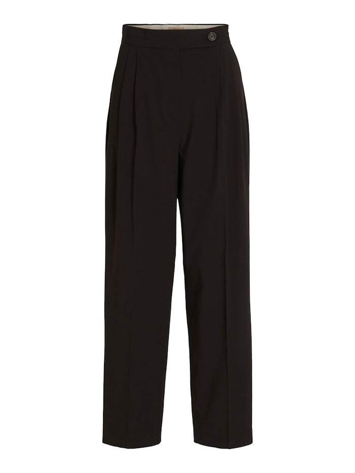 Lory High Waisted Pleated Pants (Black)