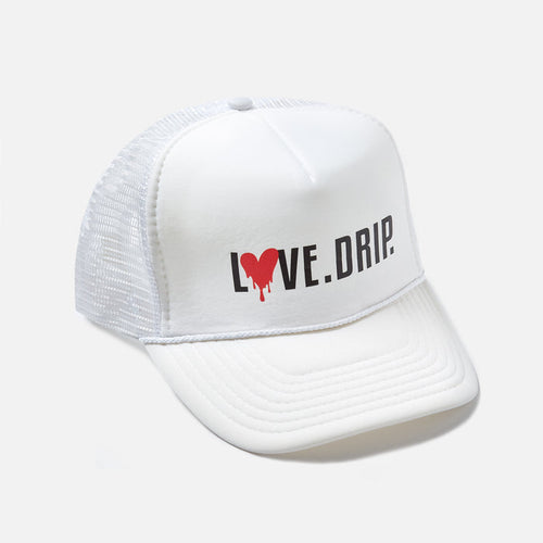 LOVE.DRIP. Trucker Hat White