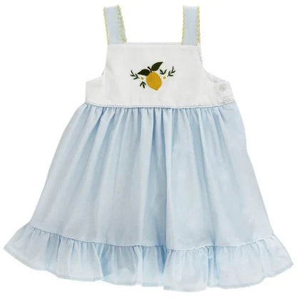 Lovely Lemon Yellow Trimmed Ruffle Sundress