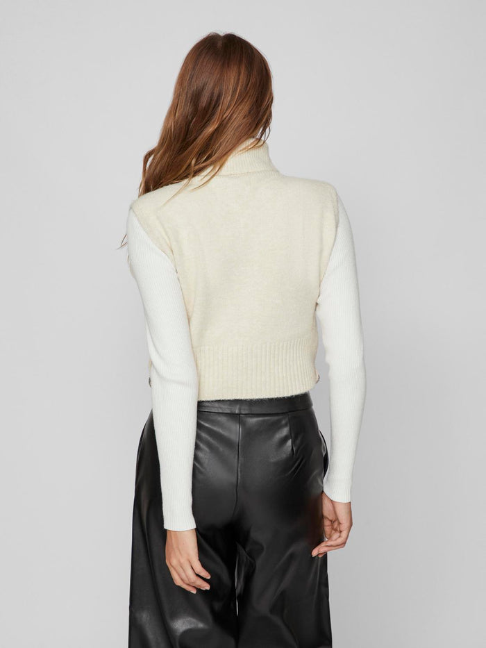 Lyra Knitted Sleeveless Top (Birch)