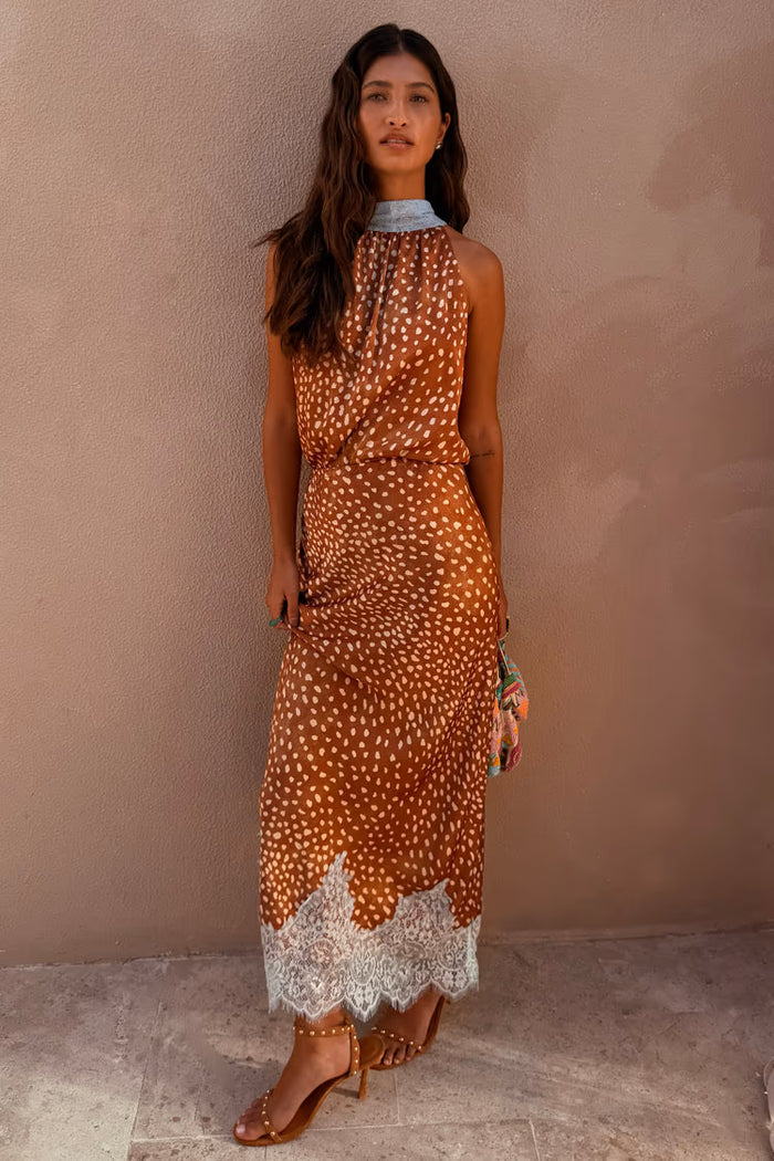 Maeva Midi Skirt (Fawn)